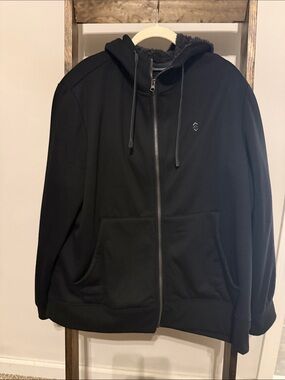 Free Country Black Zip-Up Hooded Sweater